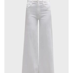 MOTHER Wide Leg Jean - Clean Hem - White